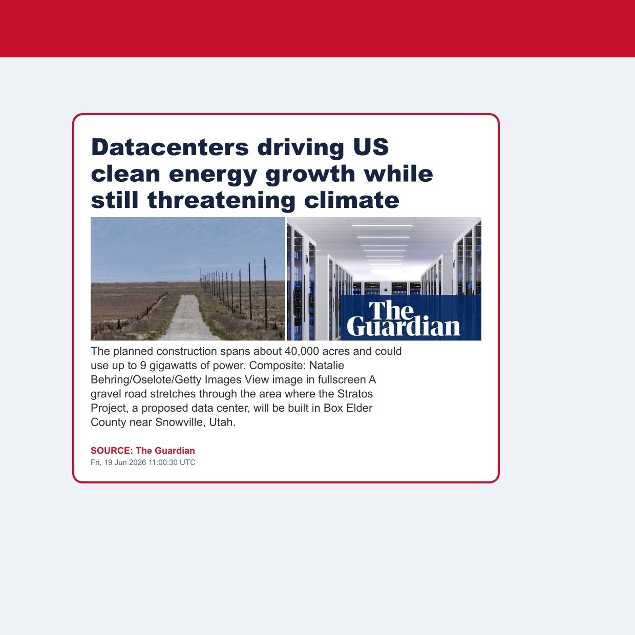 Datacenters driving US clean energy growth while still threatening climate