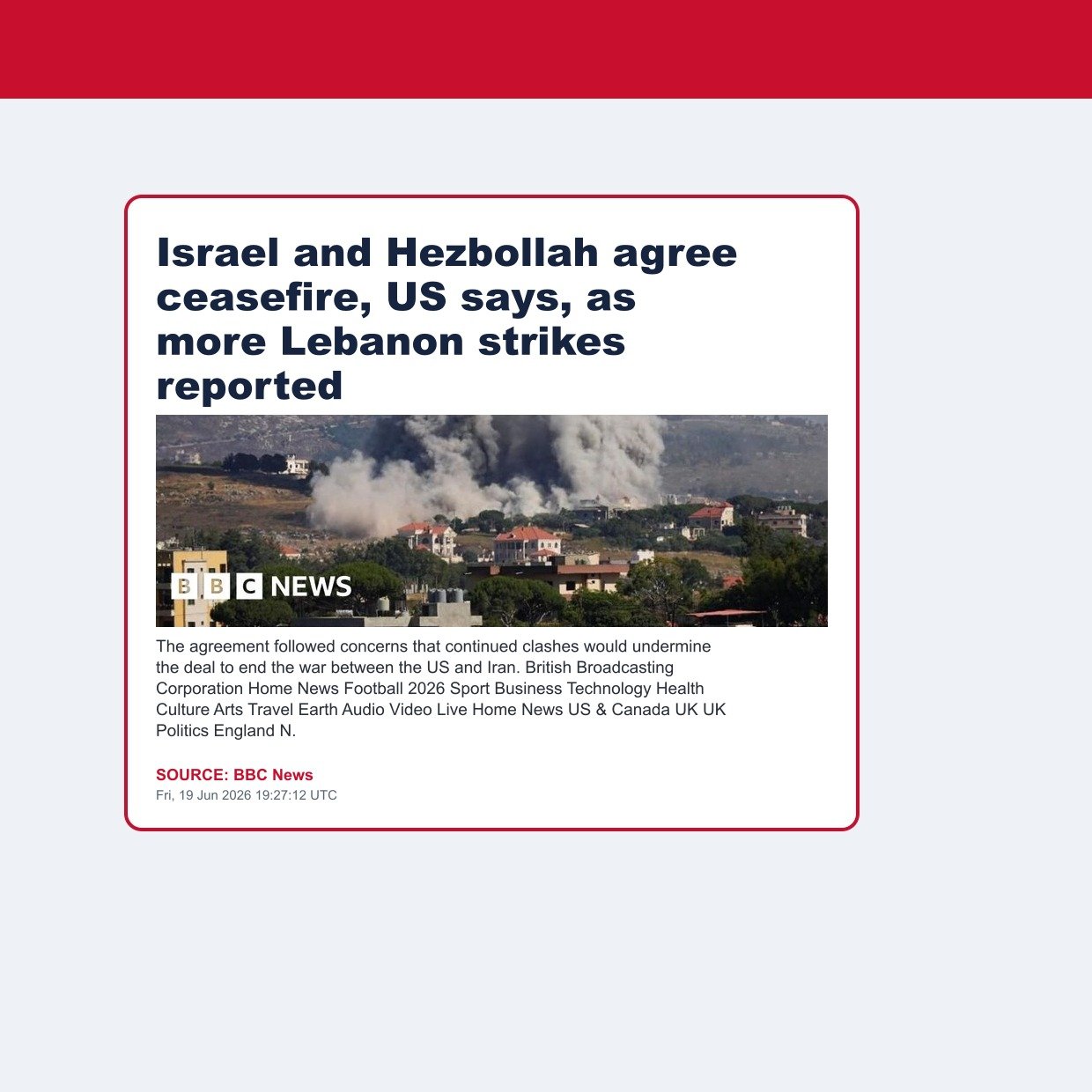 Israel and Hezbollah agree ceasefire, US says, as more Lebanon strikes reported