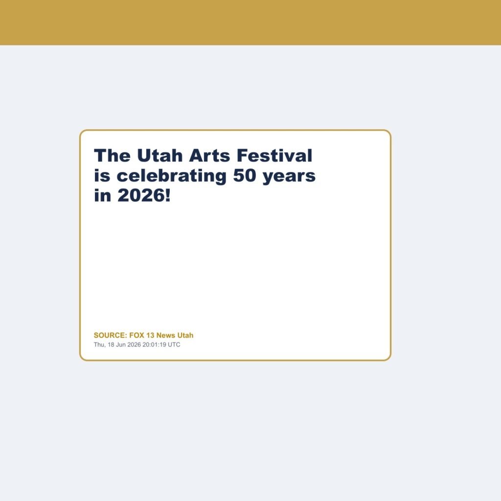 The Utah Arts Festival is celebrating 50 years in 2026!