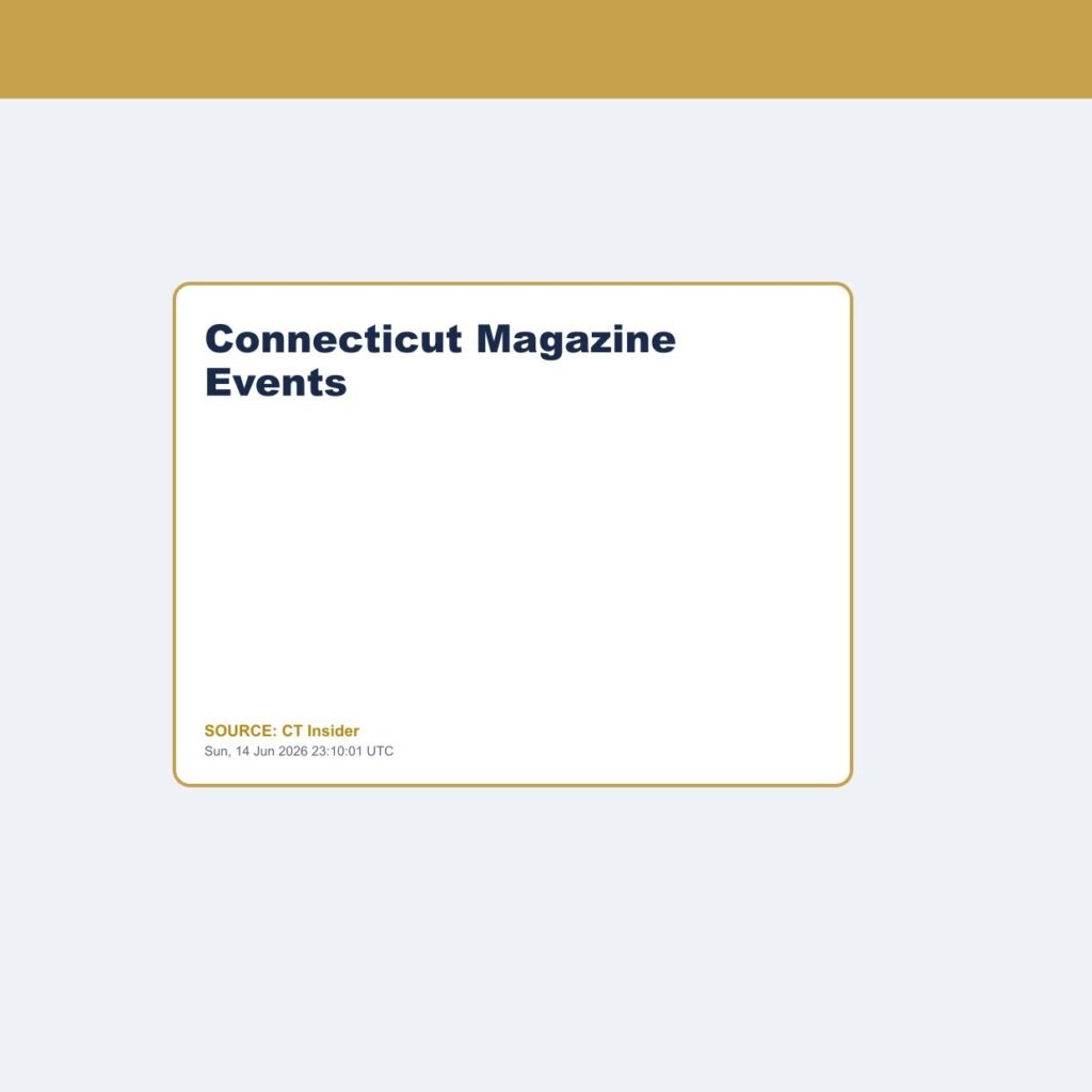 Connecticut Magazine Events