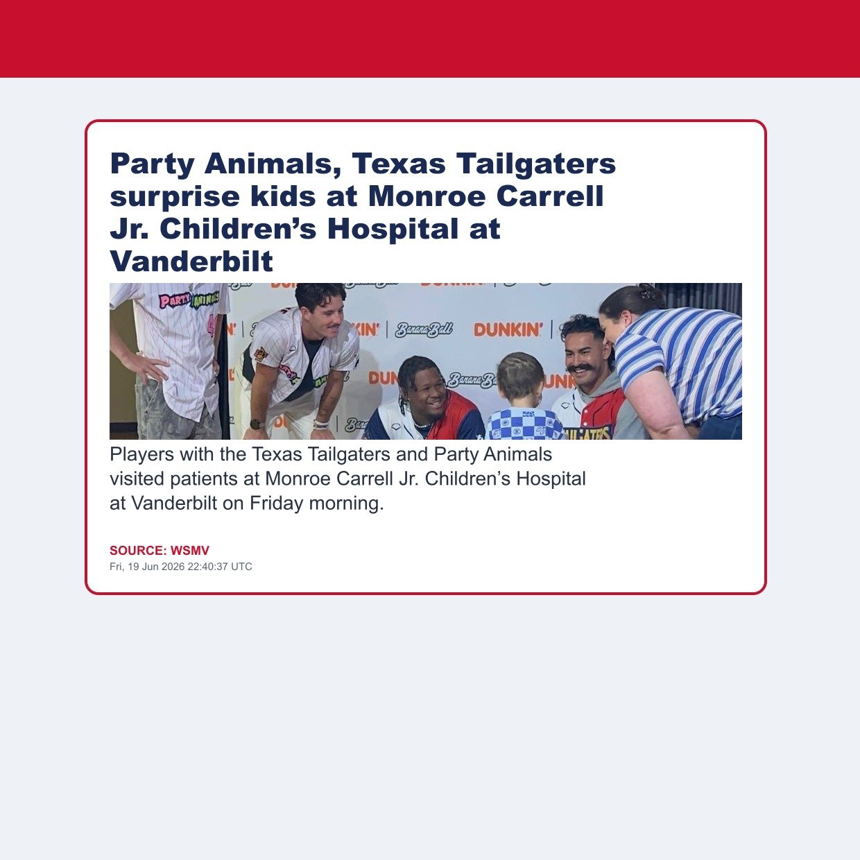 Party Animals, Texas Tailgaters surprise kids at Monroe Carrell Jr. Children’s Hospital at Vanderbilt