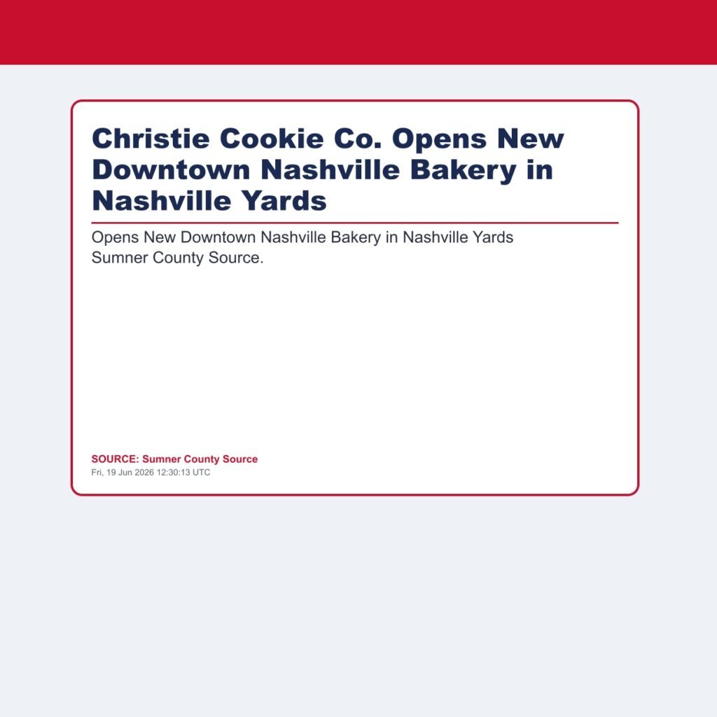 Christie Cookie Co. Opens New Downtown Nashville Bakery in Nashville Yards