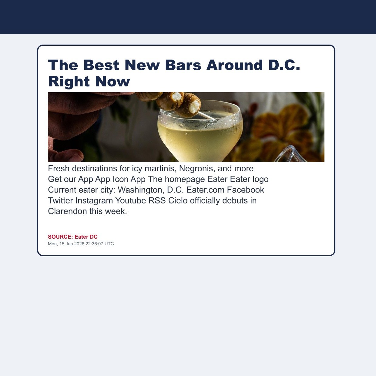 The Best New Bars Around D.C. Right Now