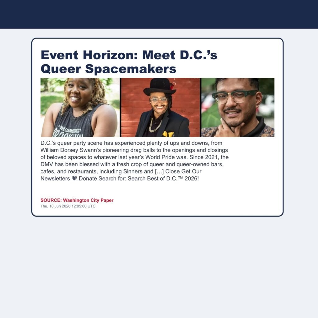 Event Horizon: Meet D.C.’s Queer Spacemakers