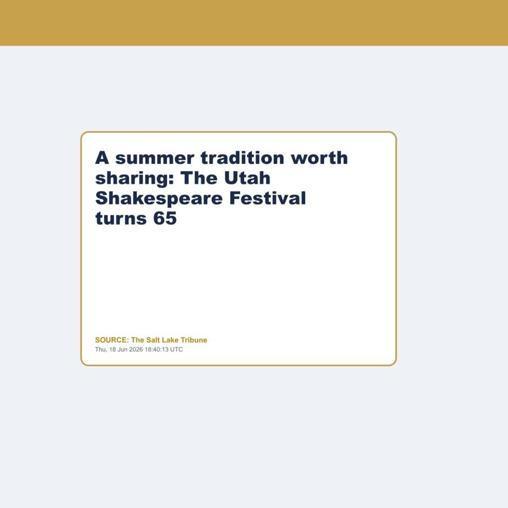 A summer tradition worth sharing: The Utah Shakespeare Festival turns 65