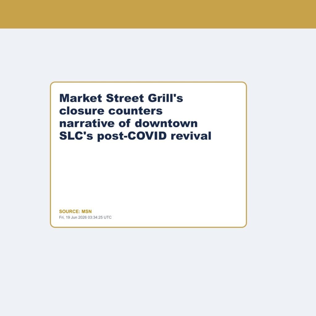 Market Street Grill’s closure counters narrative of downtown SLC’s post-COVID revival