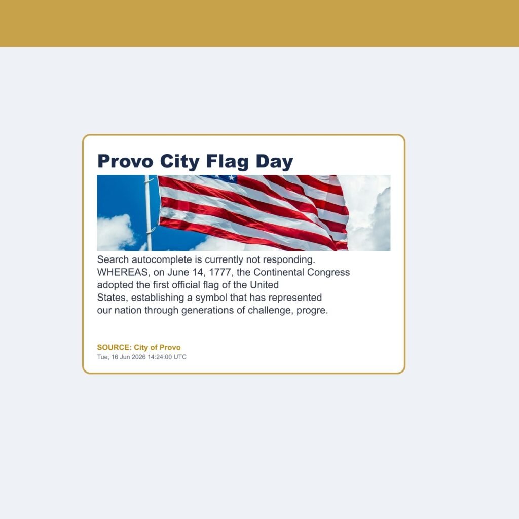 Provo City Flag Day