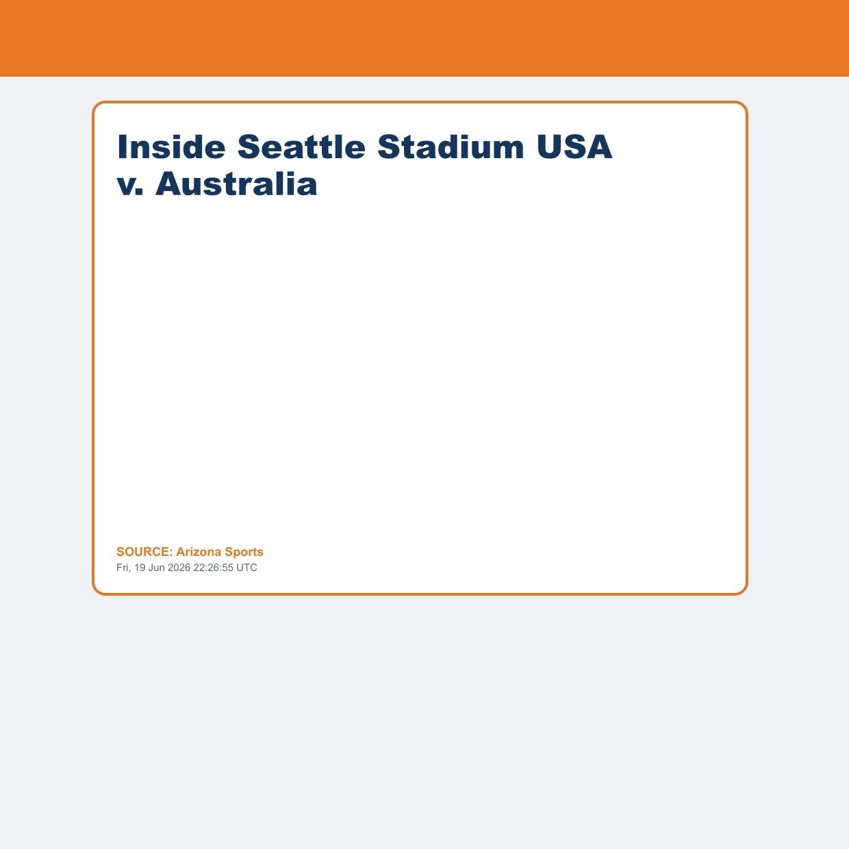 Inside Seattle Stadium USA v. Australia