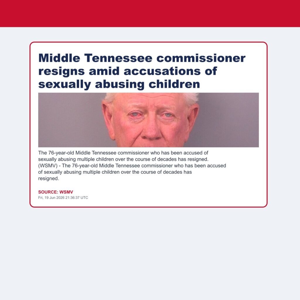 Middle Tennessee commissioner resigns amid accusations of sexually abusing children