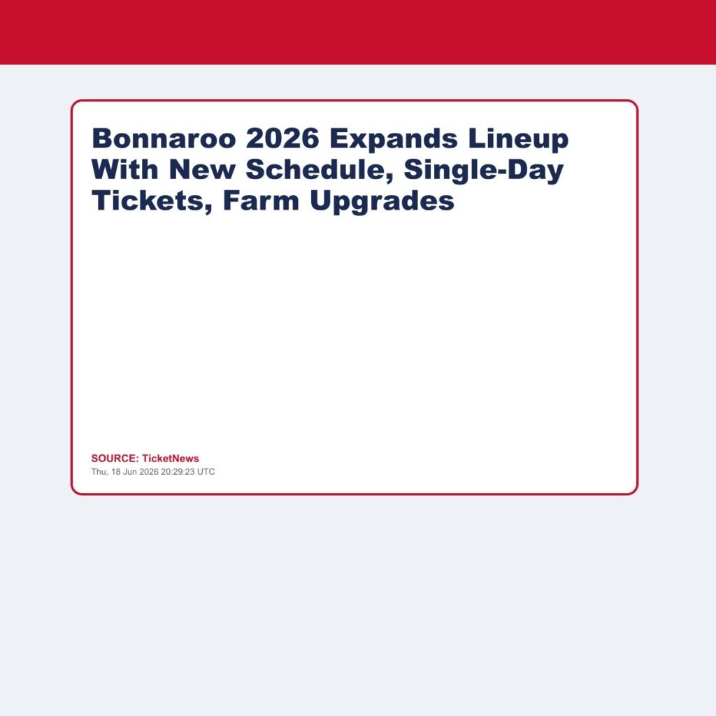 Bonnaroo 2026 Expands Lineup With New Schedule, Single-Day Tickets, Farm Upgrades