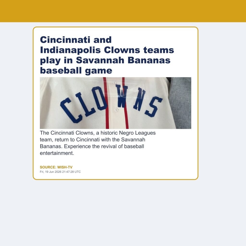 Cincinnati and Indianapolis Clowns teams play in Savannah Bananas baseball game