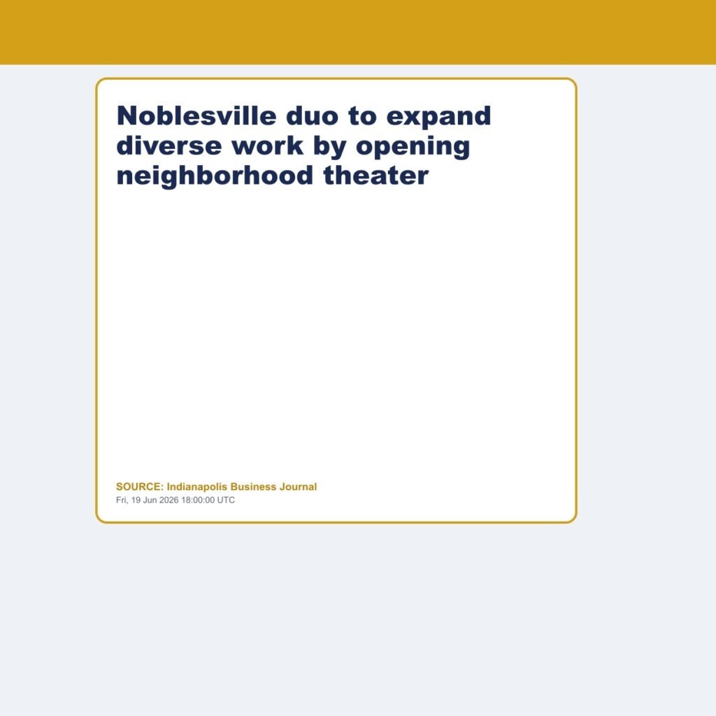 Noblesville duo to expand diverse work by opening neighborhood theater