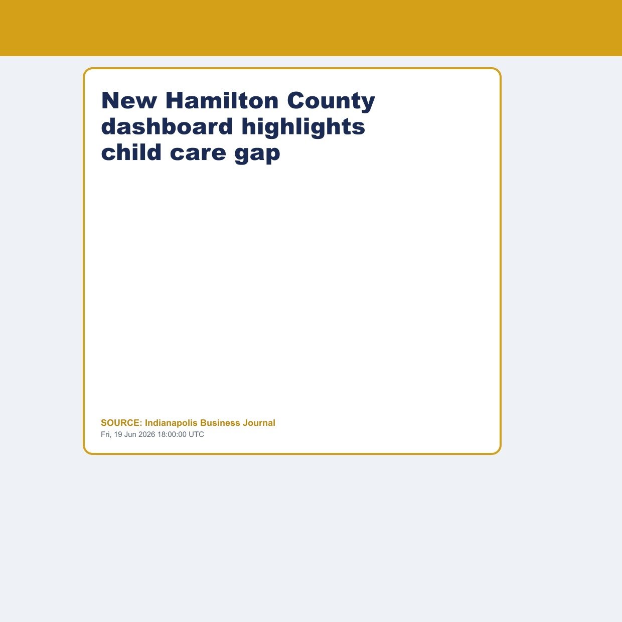 New Hamilton County dashboard highlights child care gap