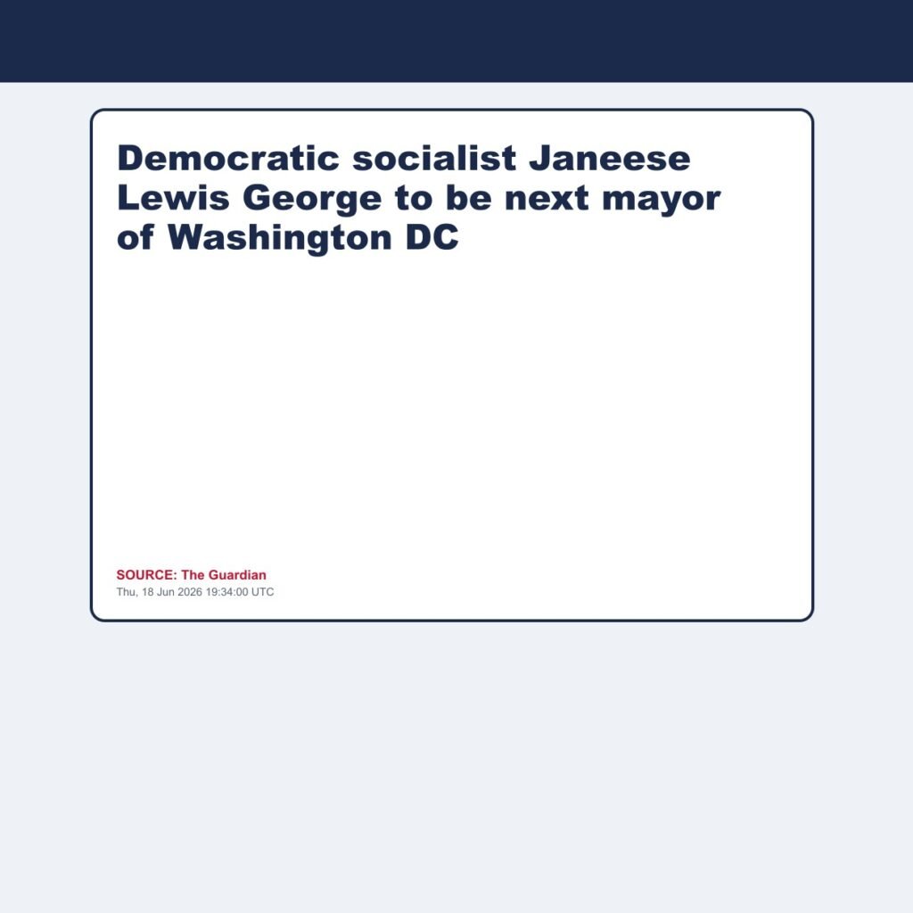 Democratic socialist Janeese Lewis George to be next mayor of Washington DC