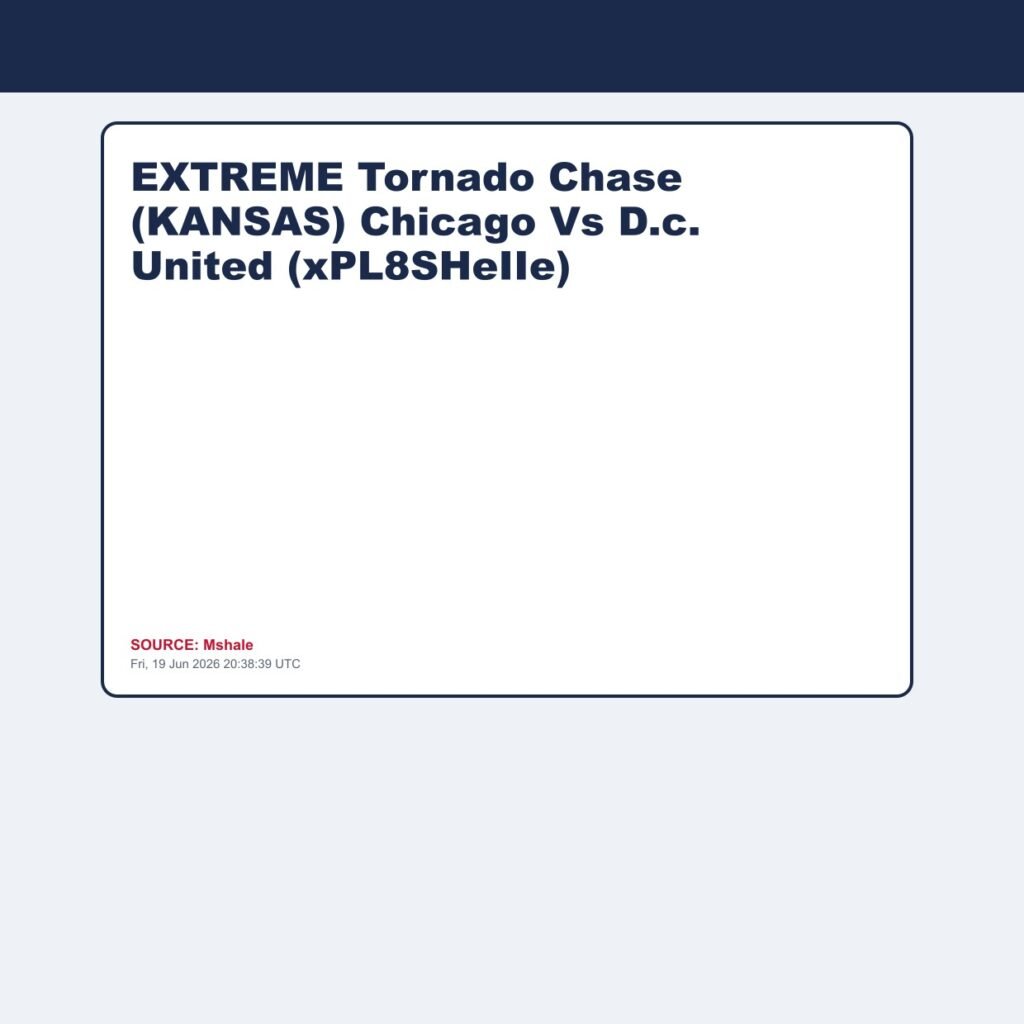 EXTREME Tornado Chase (KANSAS) Chicago Vs D.c. United (xPL8SHeIIe)