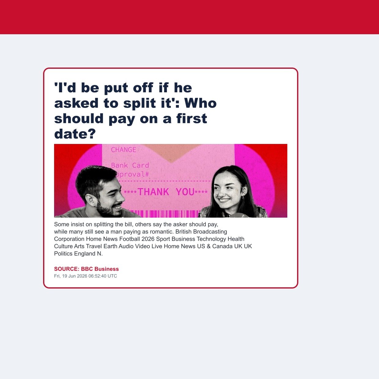'I'd be put off if he asked to split it': Who should pay on a first date?