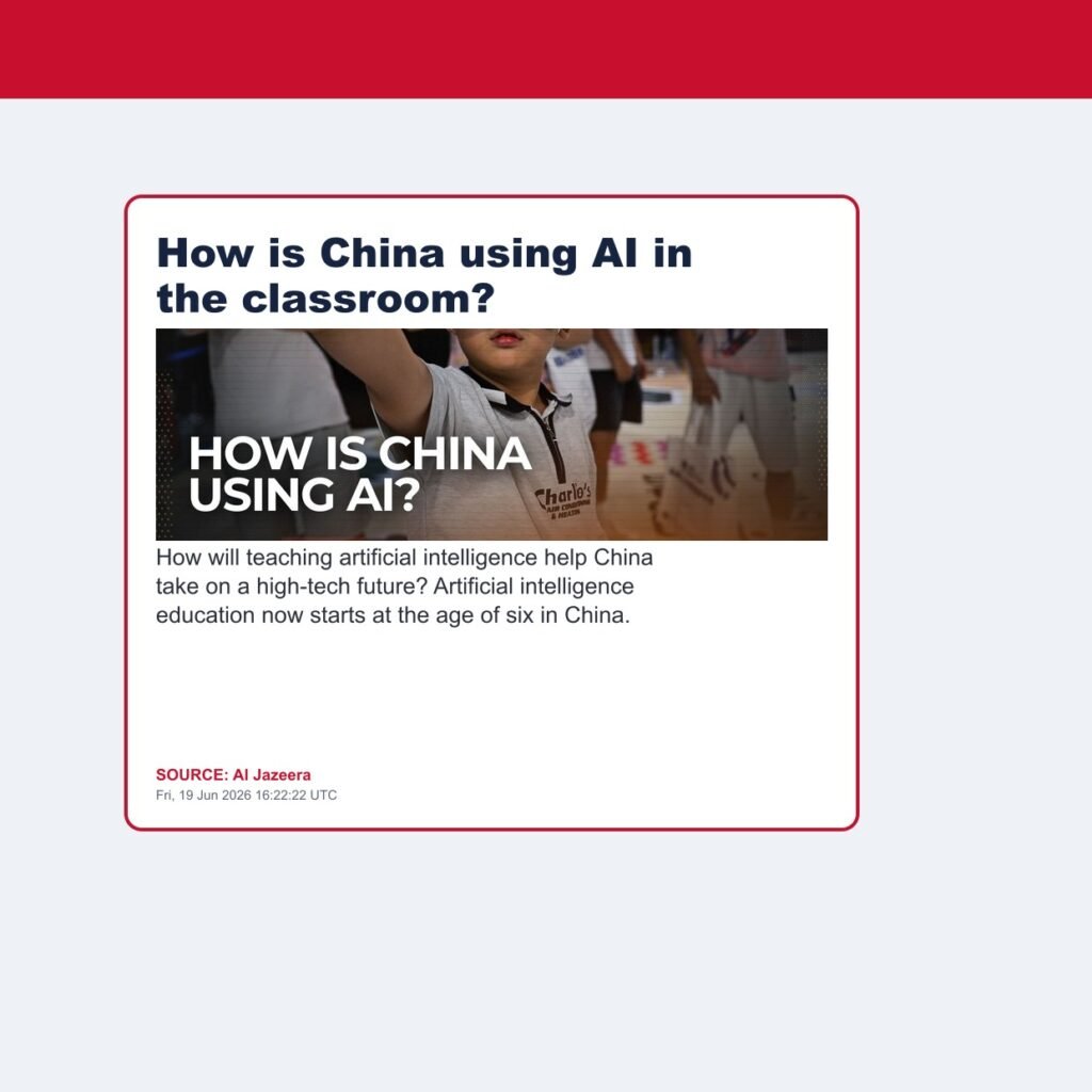 How is China using AI in the classroom?