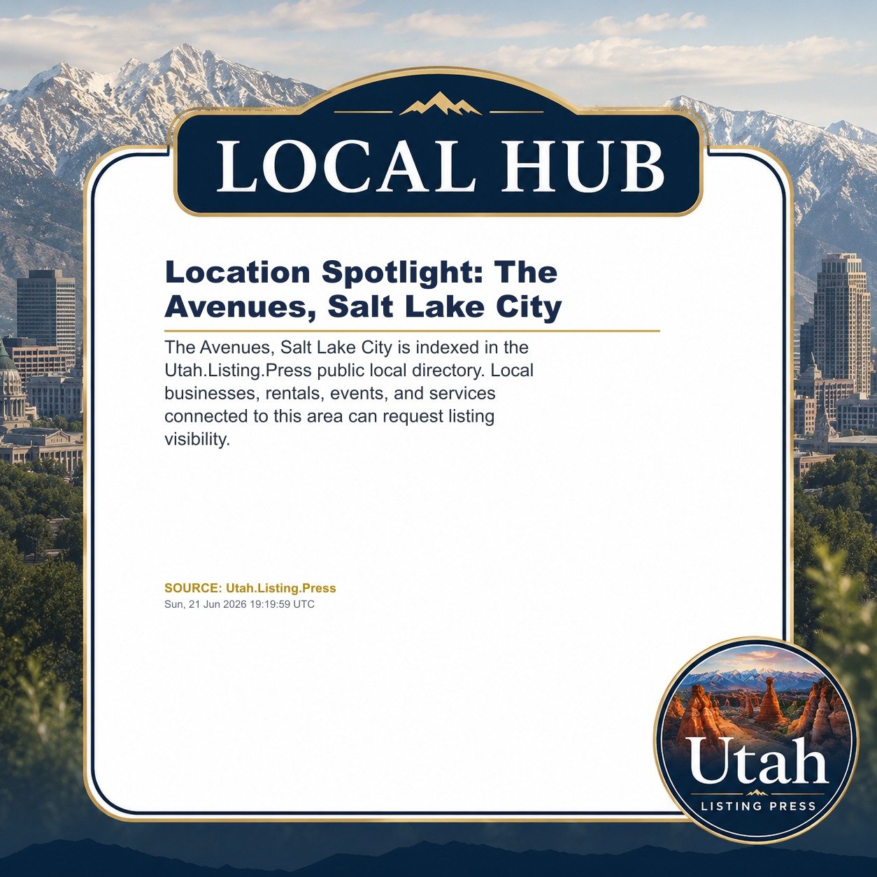 Location Spotlight: The Avenues, Salt Lake City