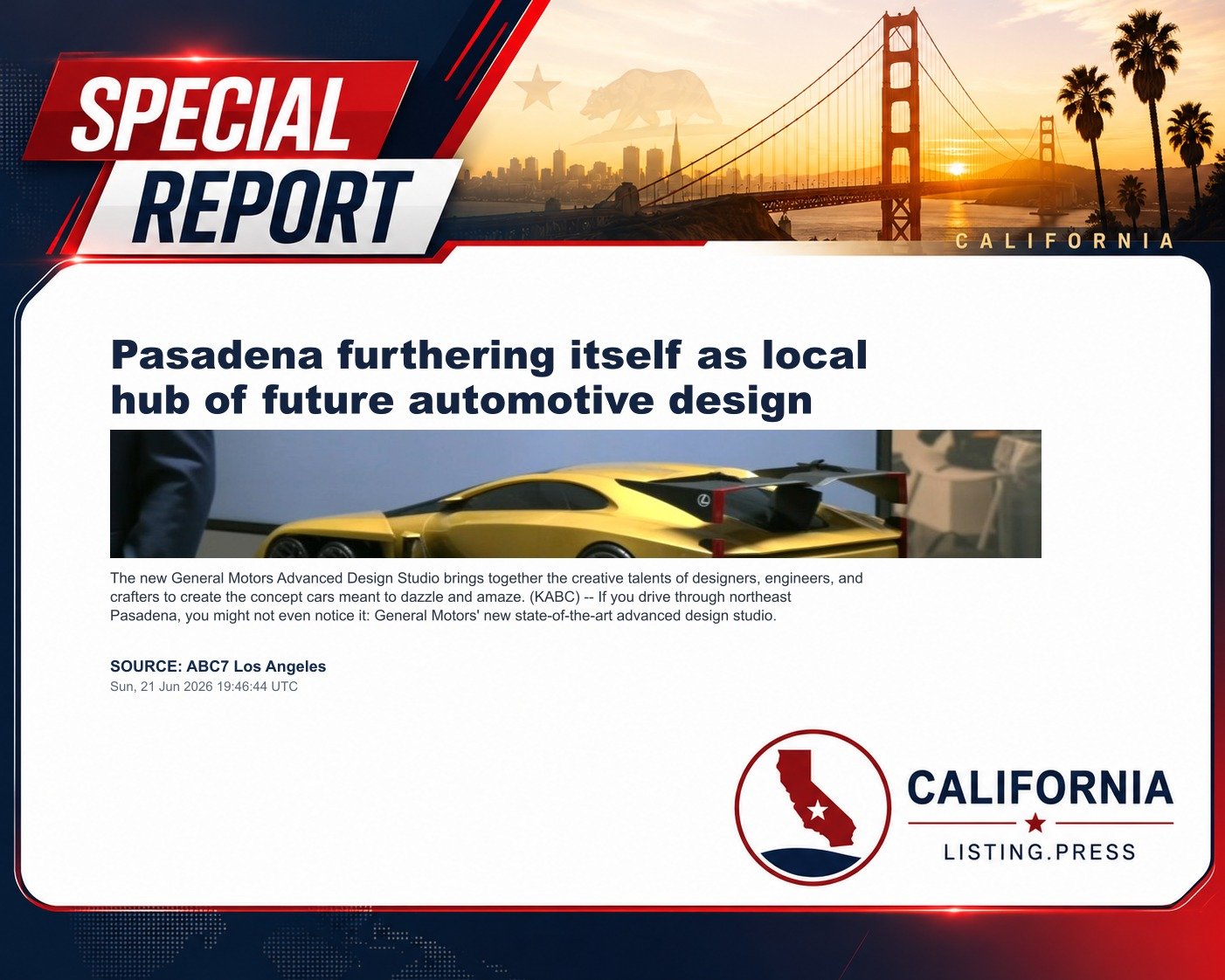 Pasadena furthering itself as local hub of future automotive design