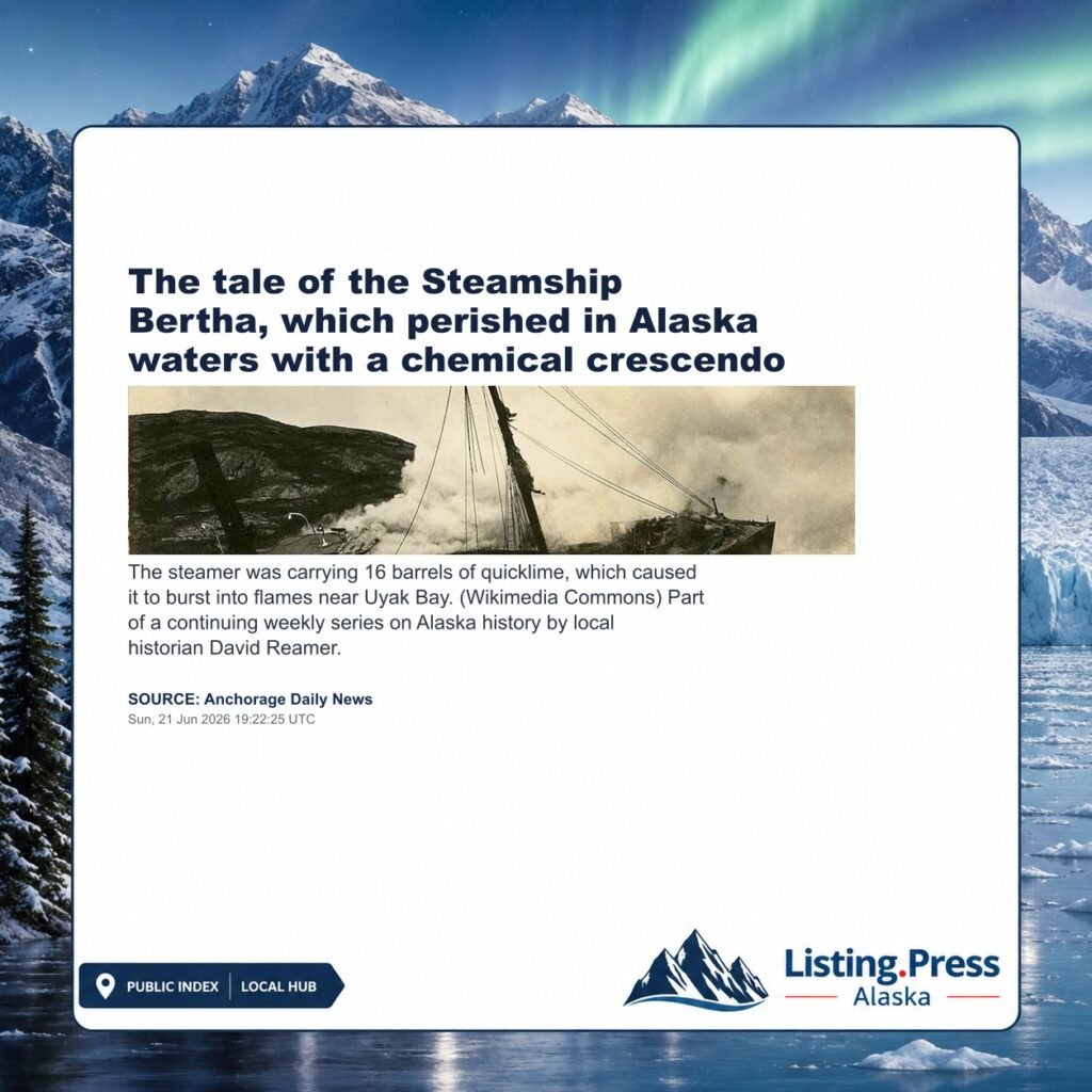 The tale of the Steamship Bertha, which perished in Alaska waters with a chemical crescendo