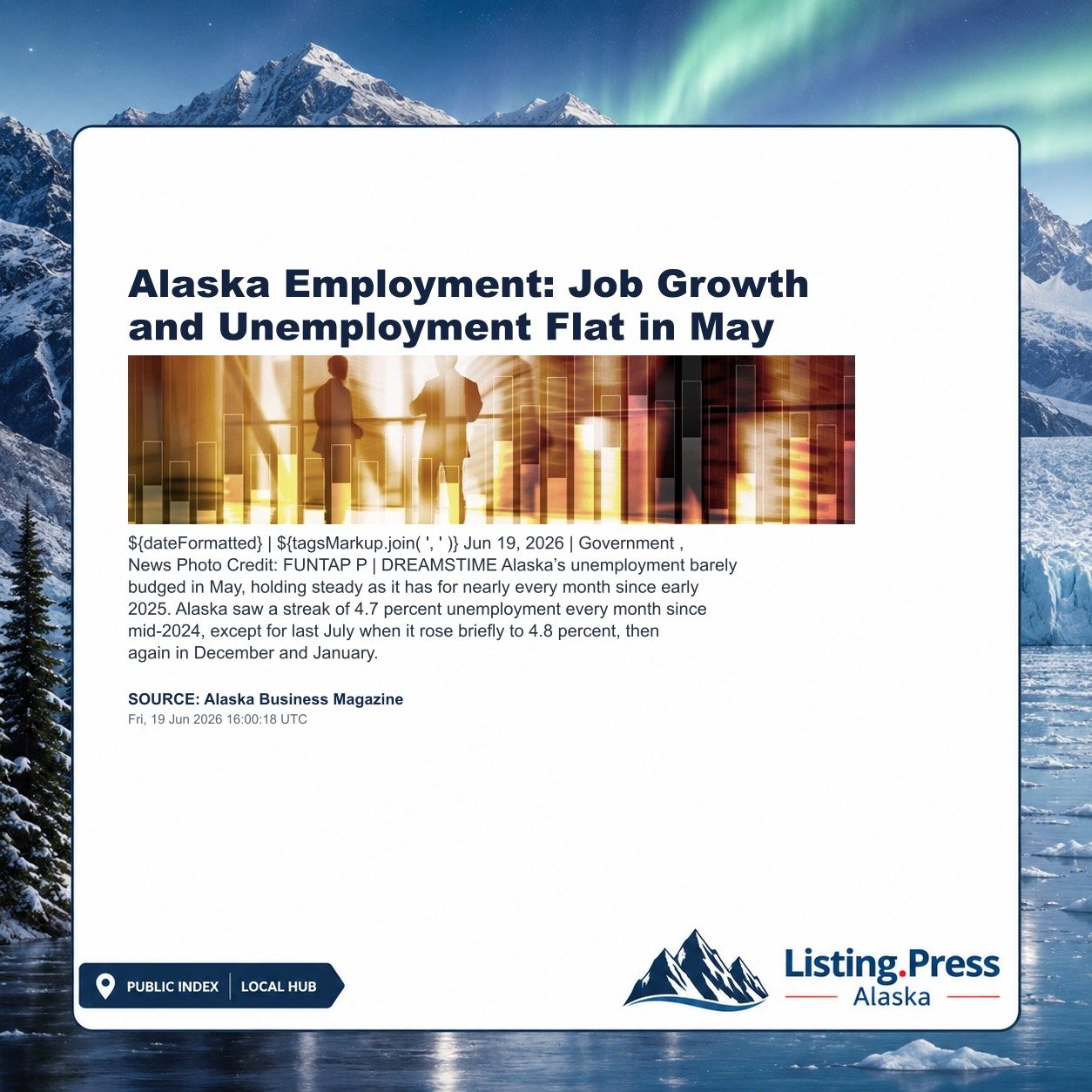 Alaska Employment: Job Growth and Unemployment Flat in May