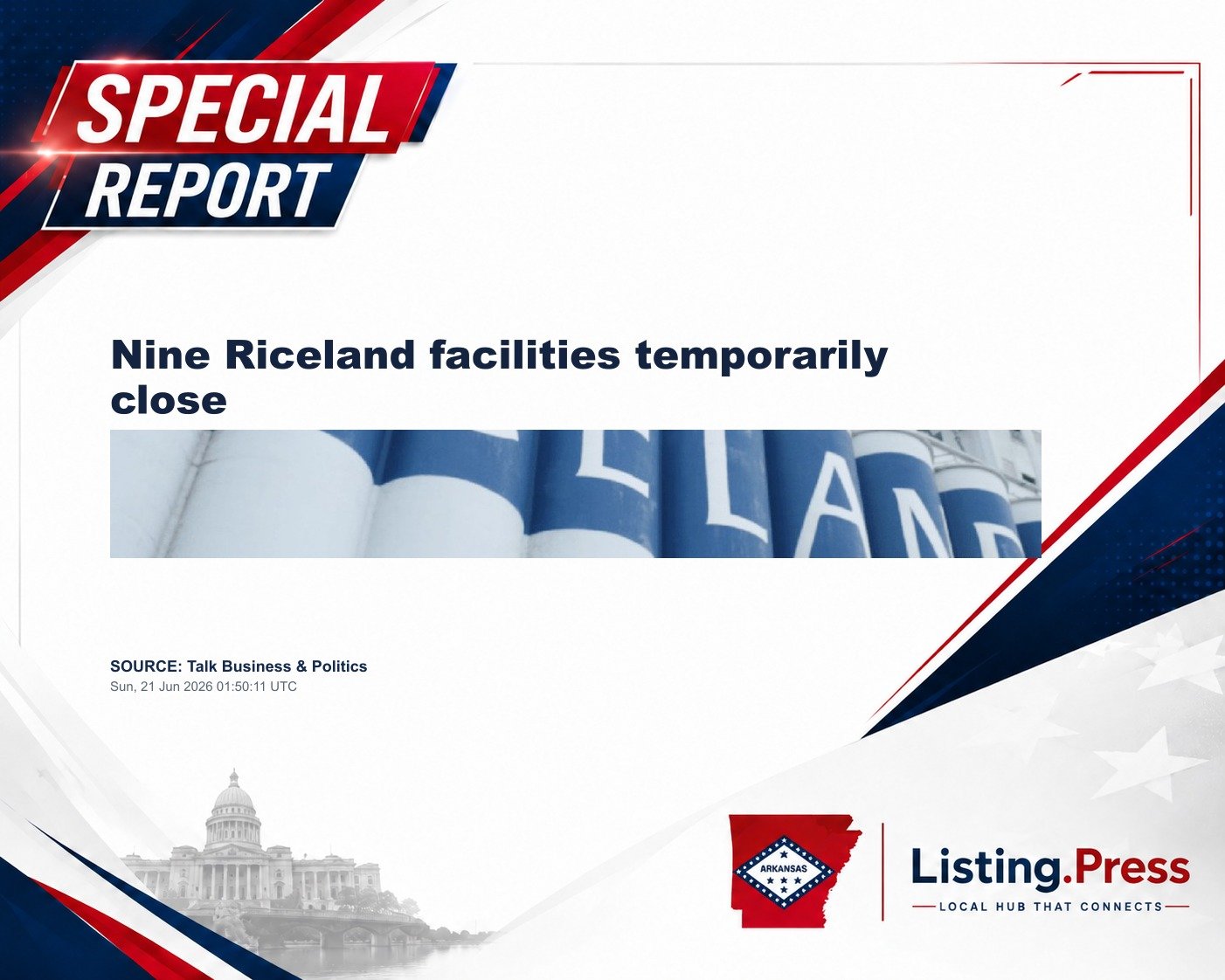 Nine Riceland facilities temporarily close