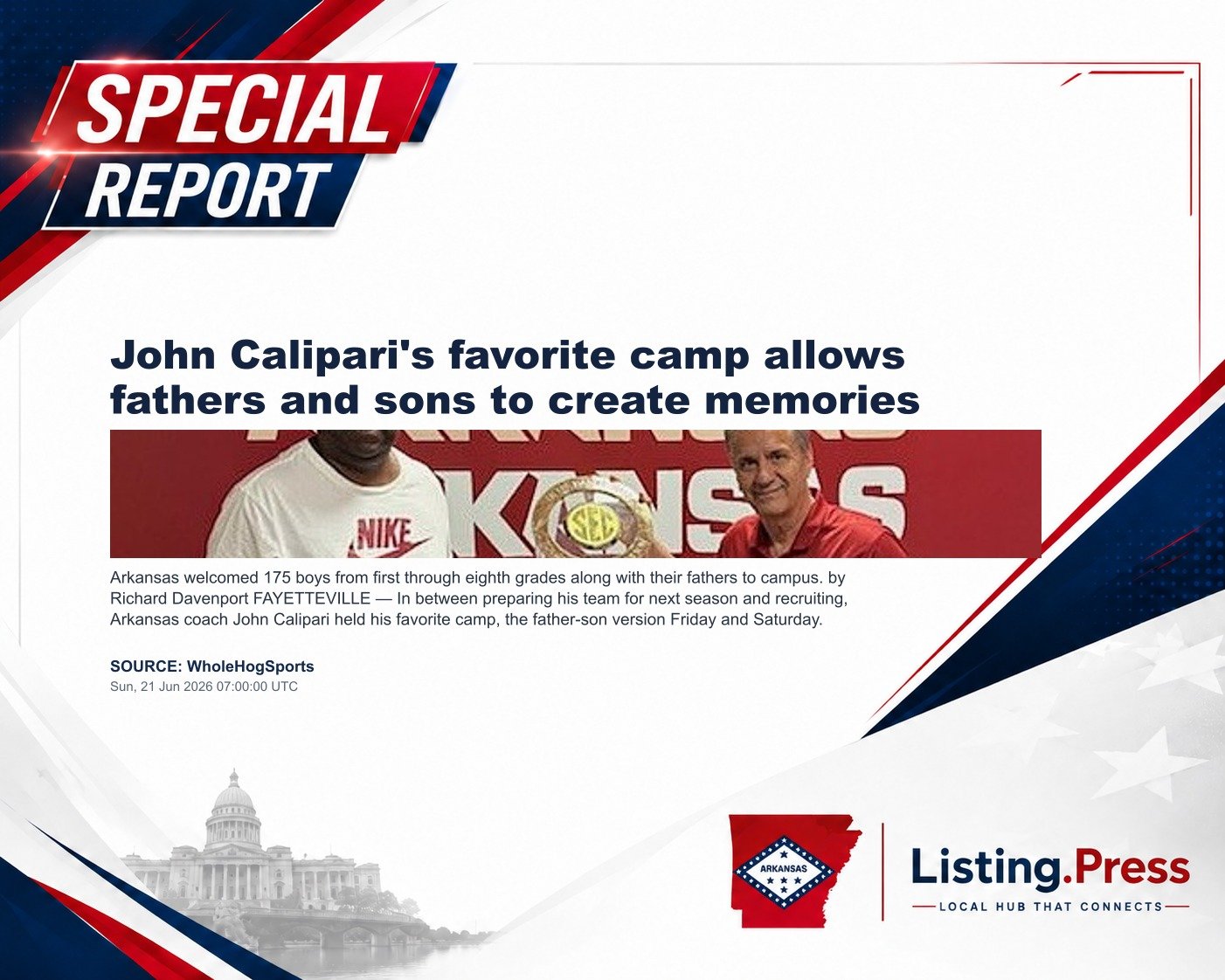 John Calipari's favorite camp allows fathers and sons to create memories