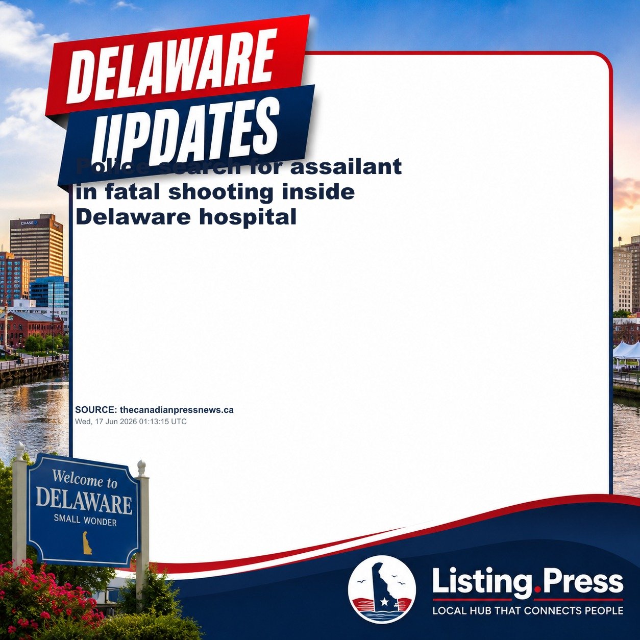 Police search for assailant in fatal shooting inside Delaware hospital