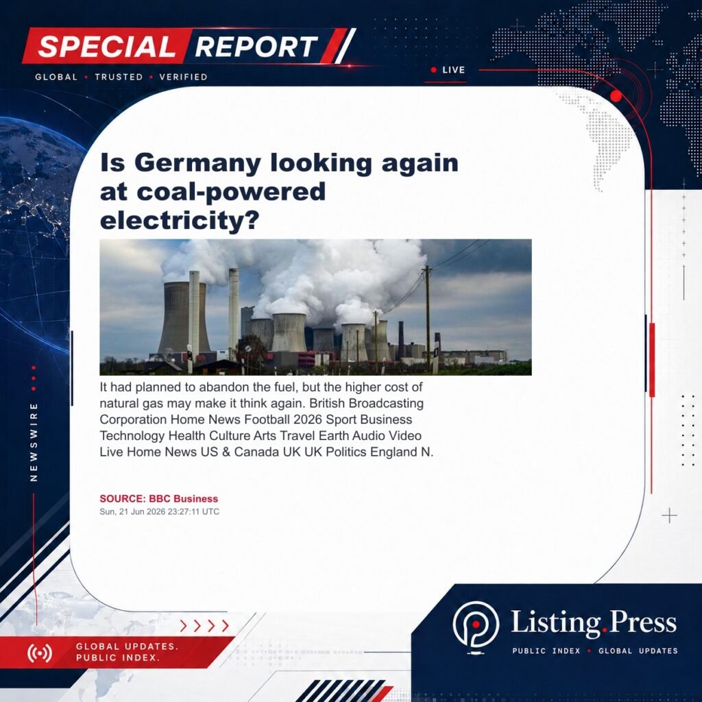 Is Germany looking again at coal-powered electricity?