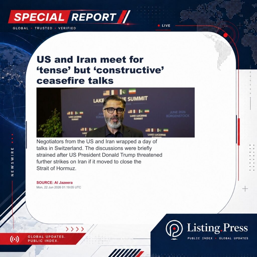 US and Iran meet for ‘tense’ but ‘constructive’ ceasefire talks
