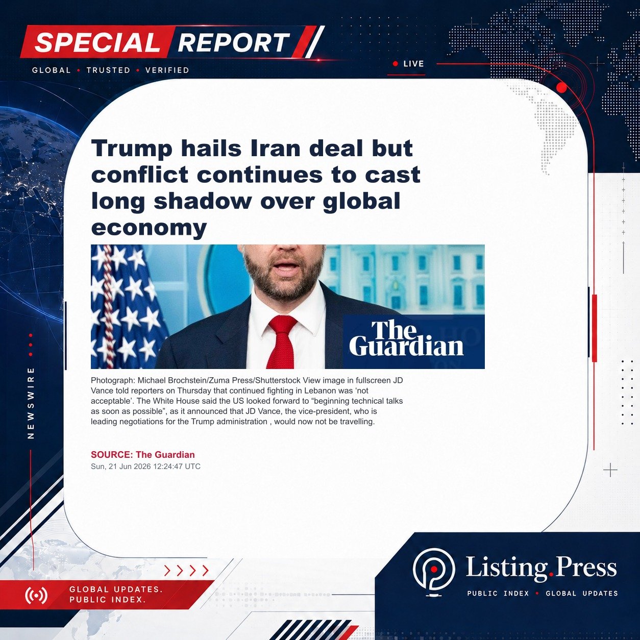Trump hails Iran deal but conflict continues to cast long shadow over global economy