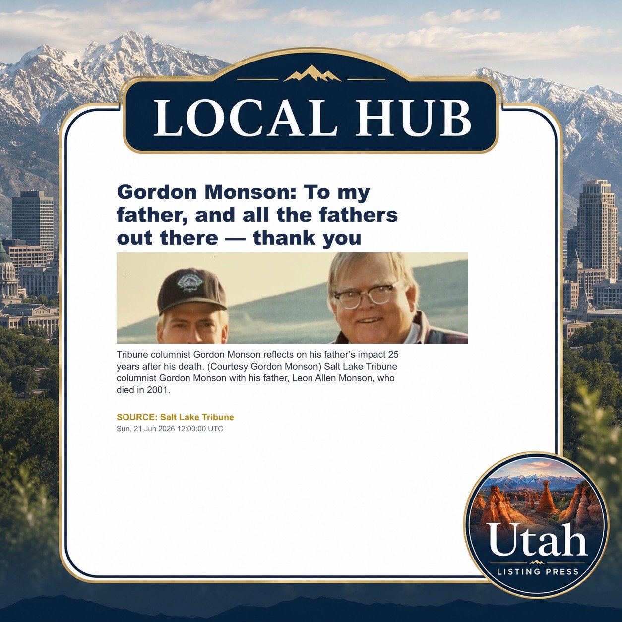 Gordon Monson: To my father, and all the fathers out there — thank you