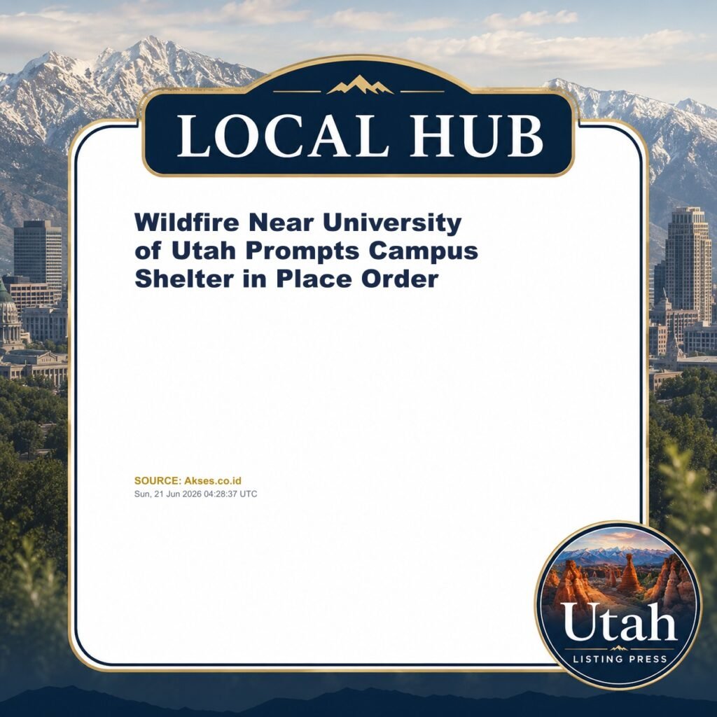 Wildfire Near University of Utah Prompts Campus Shelter in Place Order