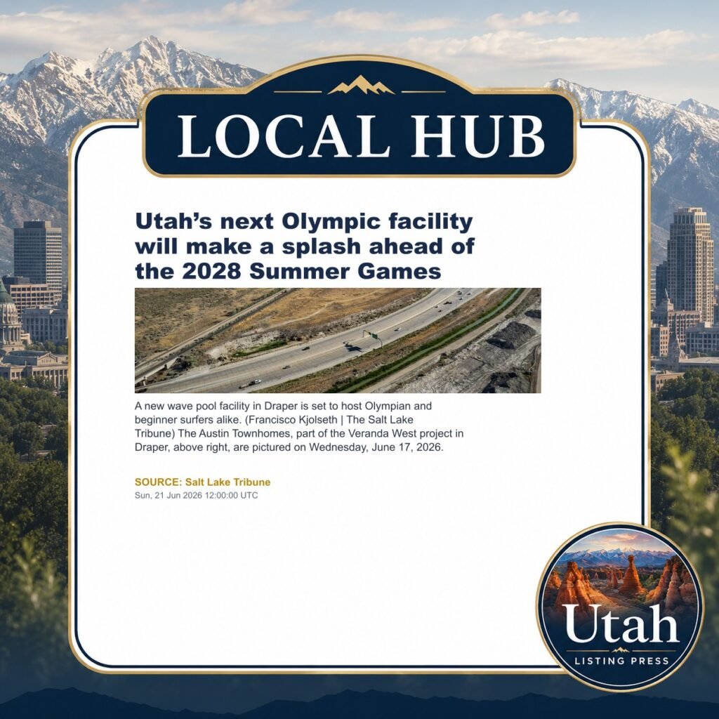 Utah’s next Olympic facility will make a splash ahead of the 2028 Summer Games