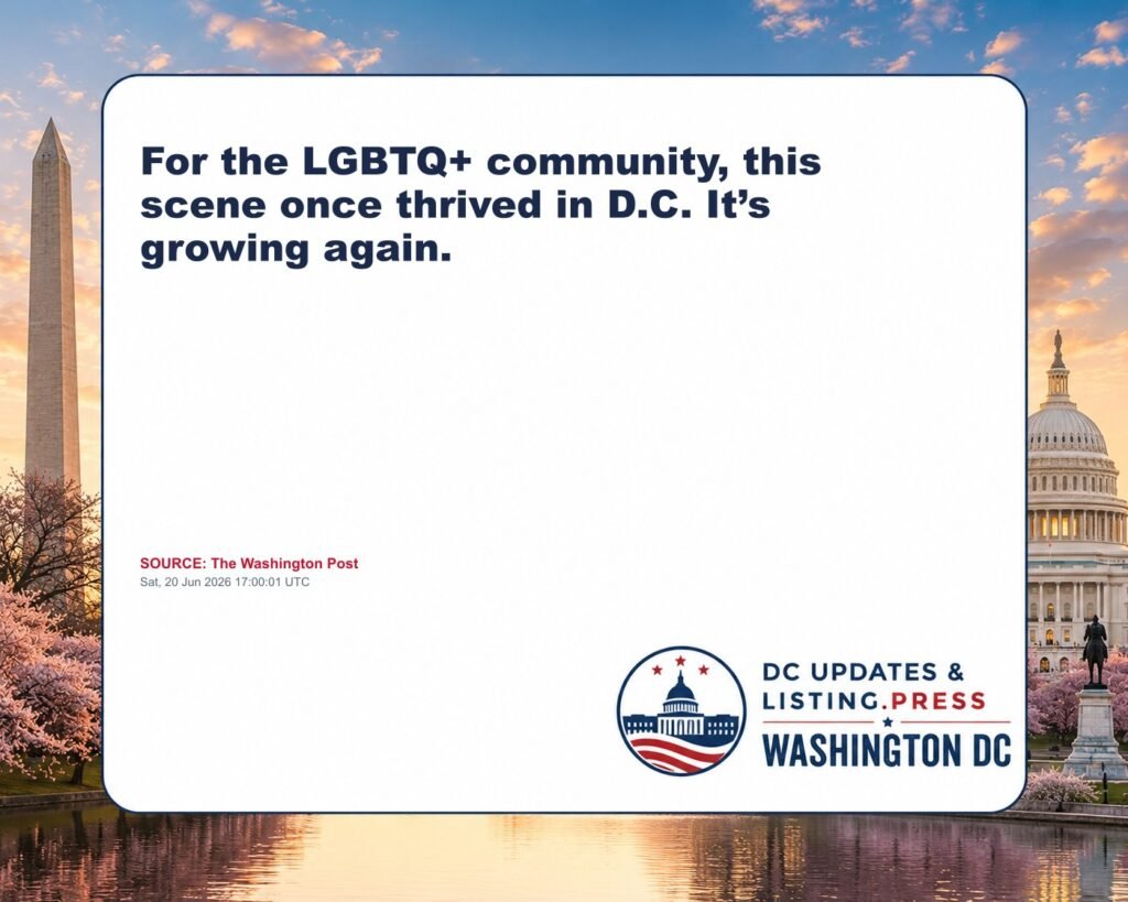 For the LGBTQ+ community, this scene once thrived in D.C. It’s growing again.