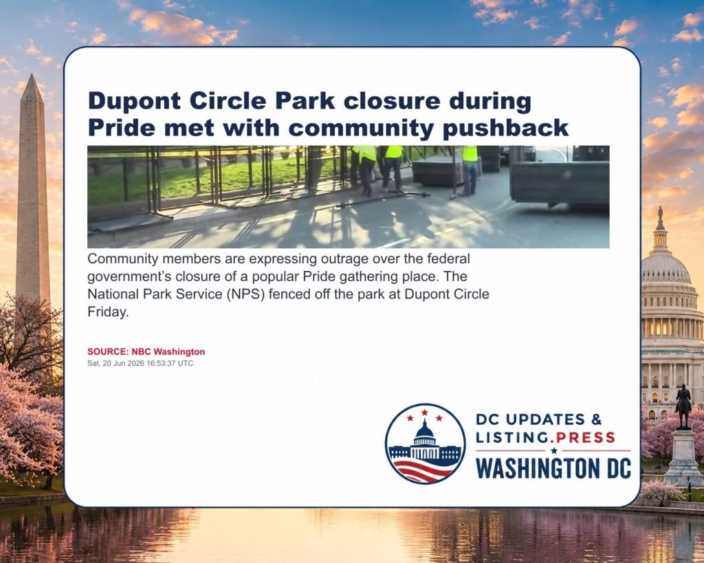 Dupont Circle Park closure during Pride met with community pushback