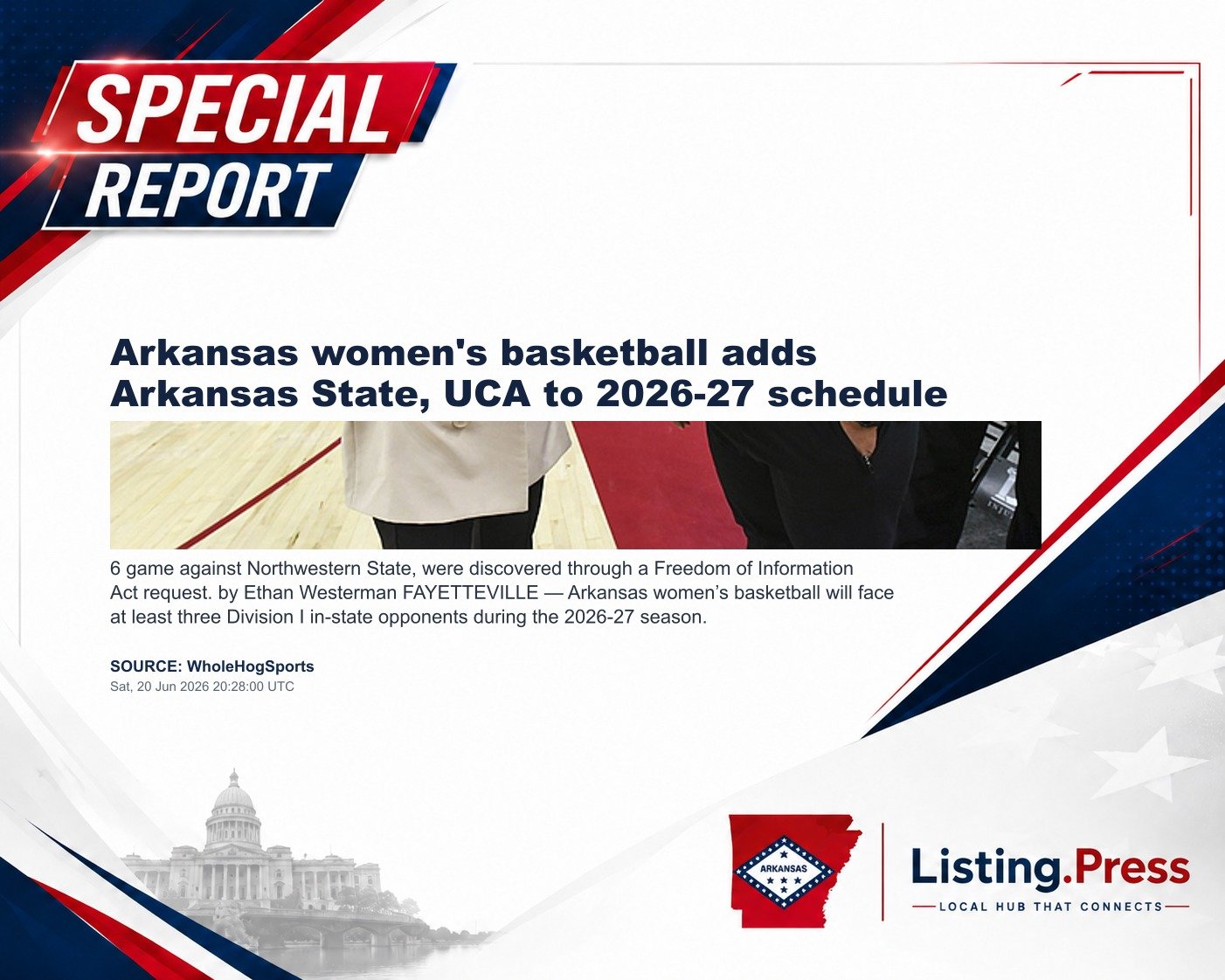 Arkansas women's basketball adds Arkansas State, UCA to 2026-27 schedule