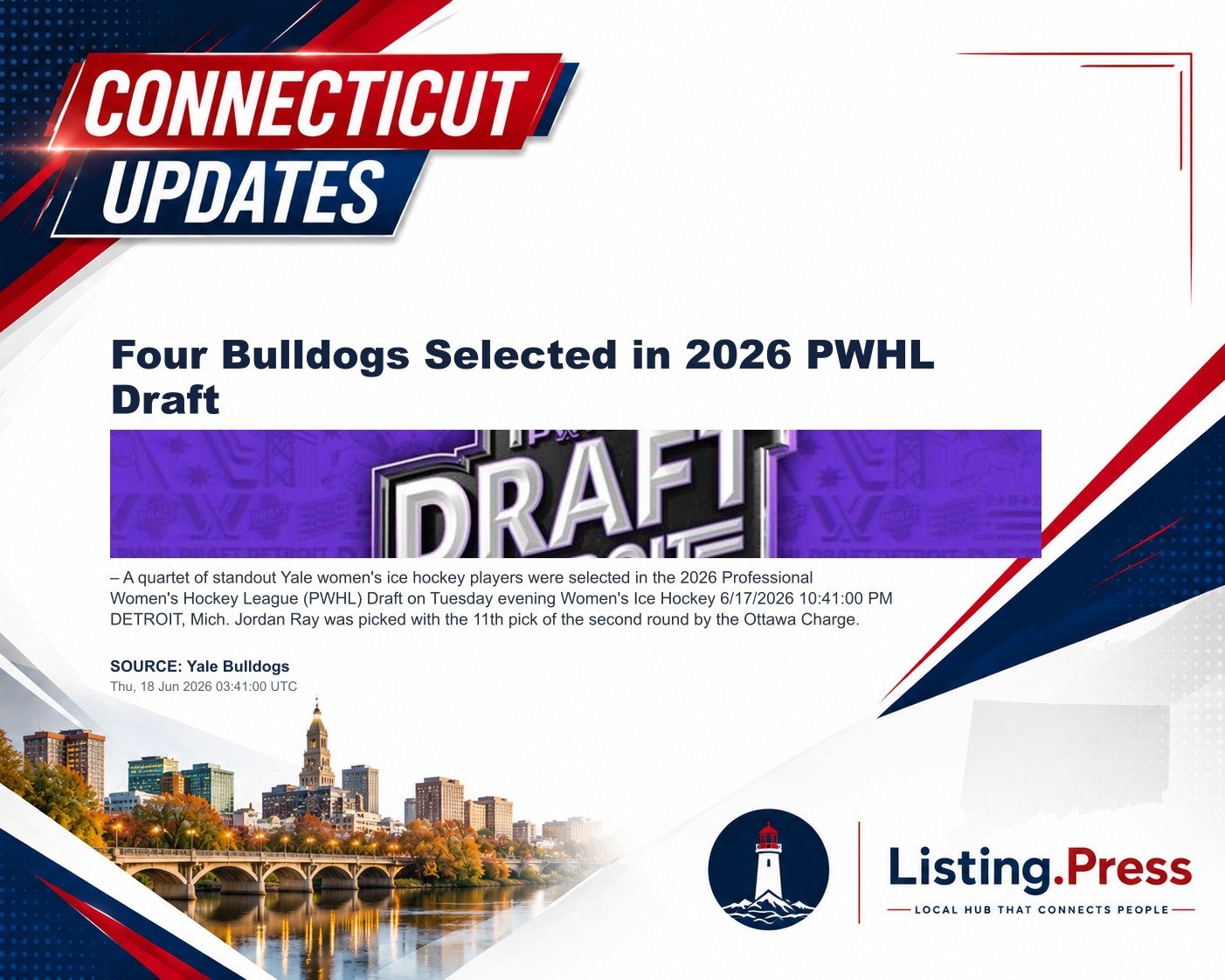 Four Bulldogs Selected in 2026 PWHL Draft