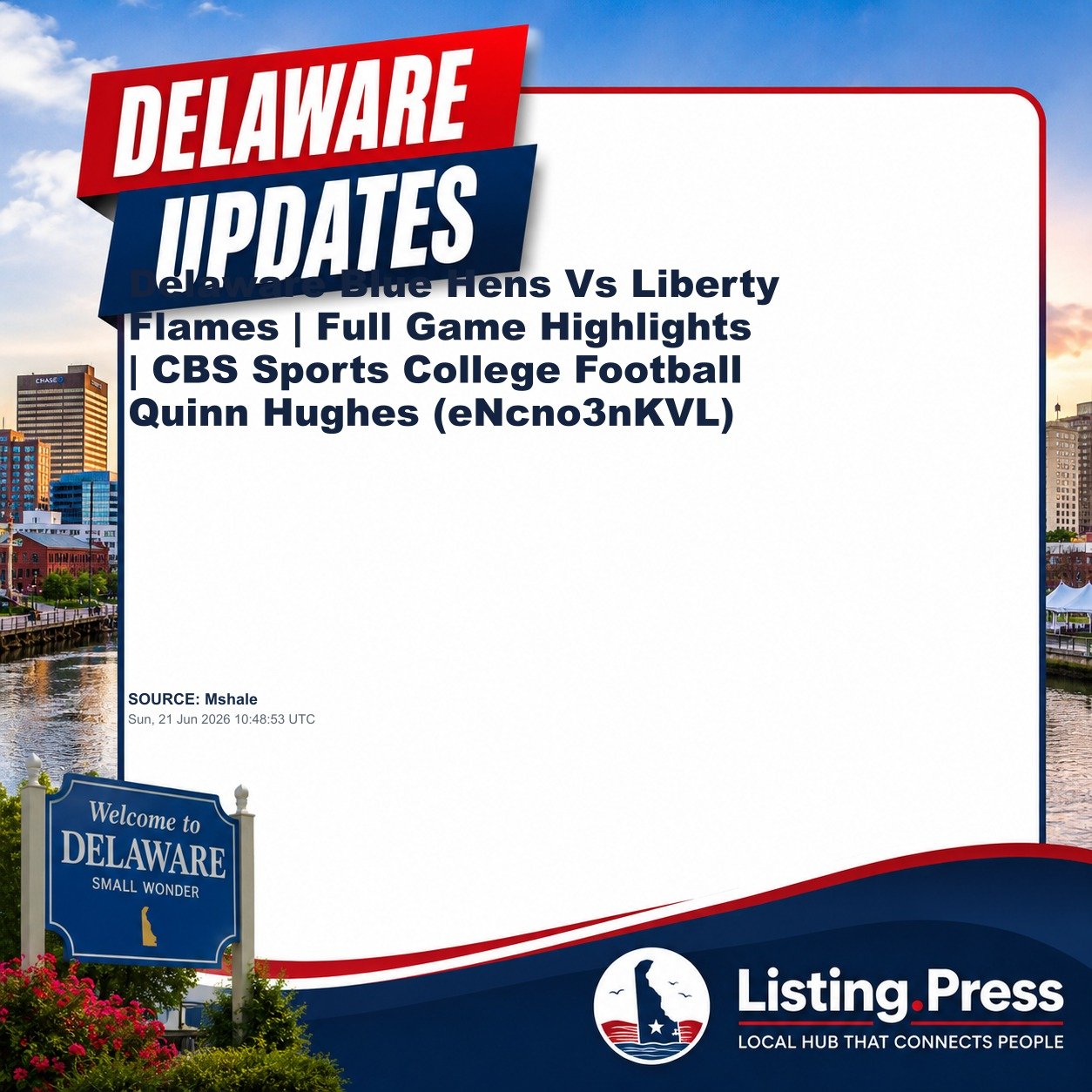 Delaware Blue Hens Vs Liberty Flames | Full Game Highlights | CBS Sports College Football Quinn Hughes (eNcno3nKVL)