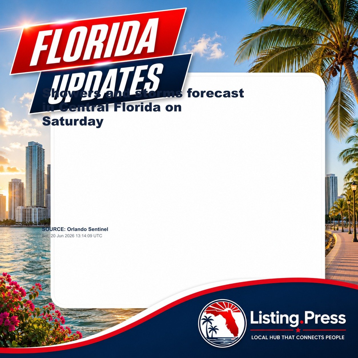 Showers and storms forecast in Central Florida on Saturday