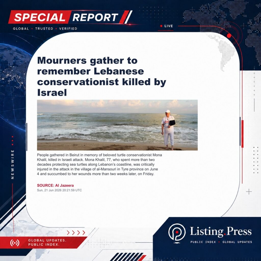 Mourners gather to remember Lebanese conservationist killed by Israel