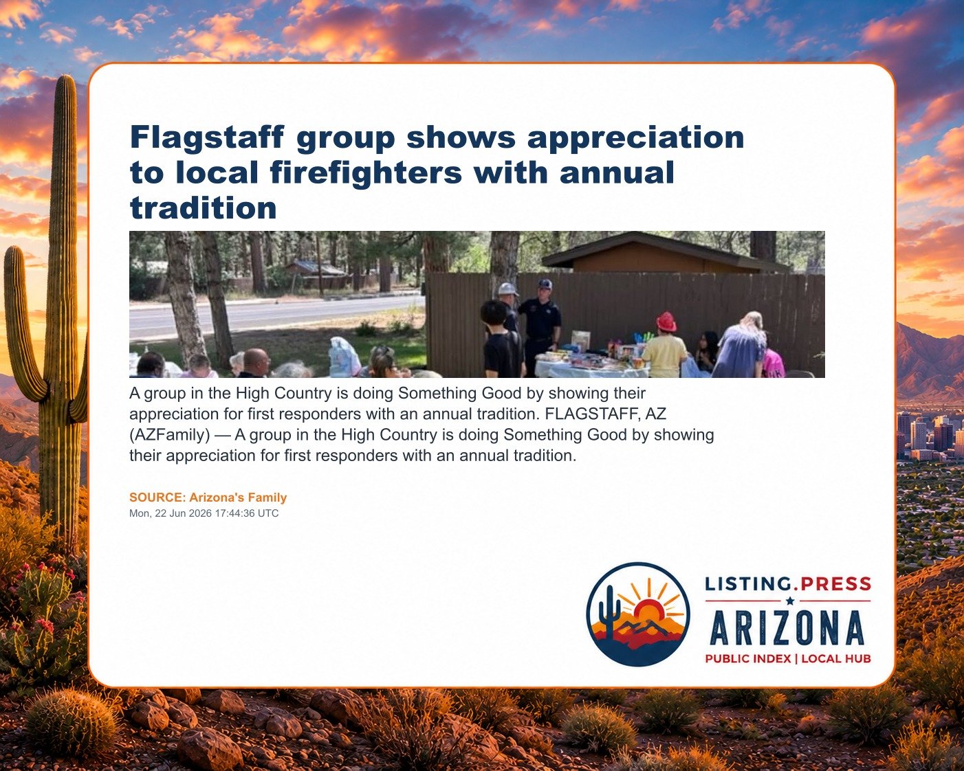 Flagstaff group shows appreciation to local firefighters with annual tradition