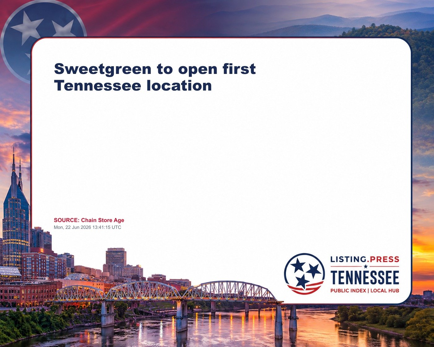 Sweetgreen to open first Tennessee location