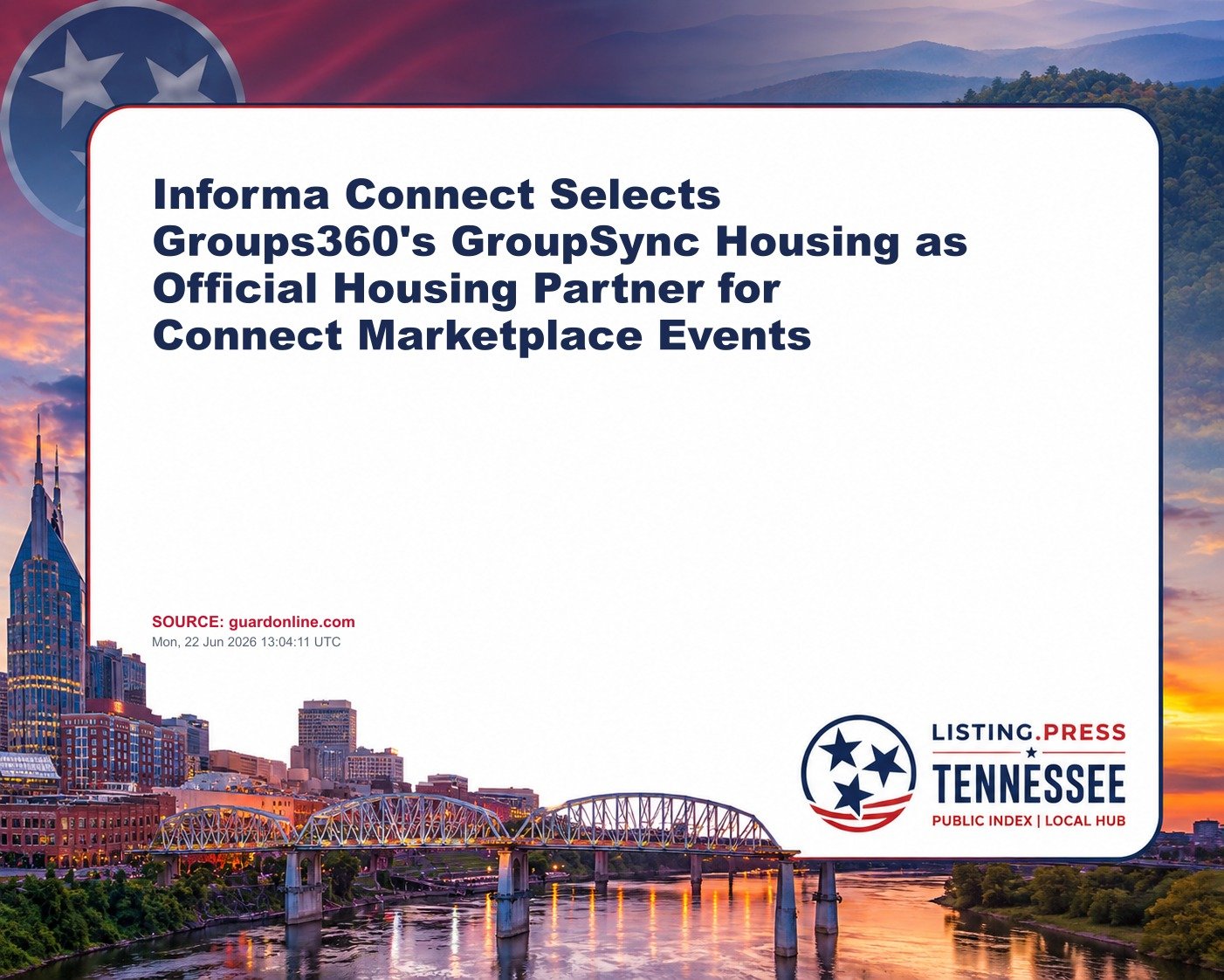 Informa Connect Selects Groups360's GroupSync Housing as Official Housing Partner for Connect Marketplace Events