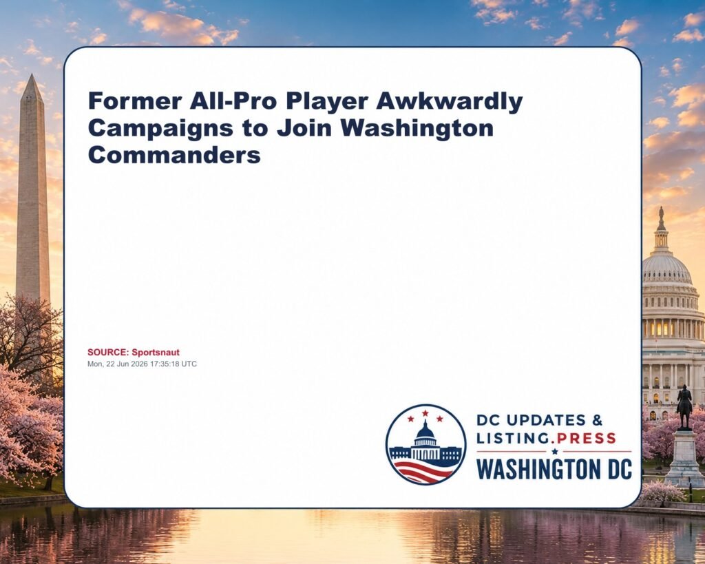 Former All-Pro Player Awkwardly Campaigns to Join Washington Commanders