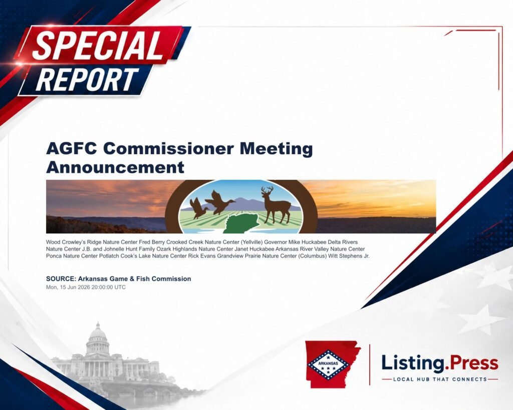 AGFC Commissioner Meeting Announcement