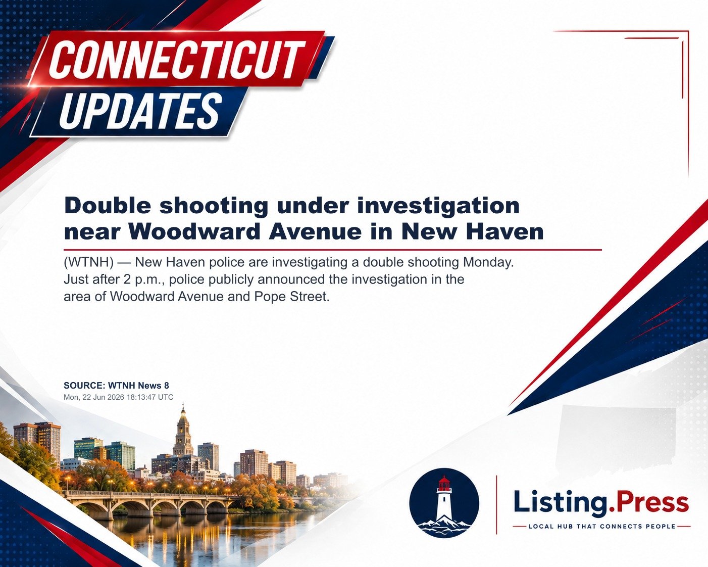 Double shooting under investigation near Woodward Avenue in New Haven