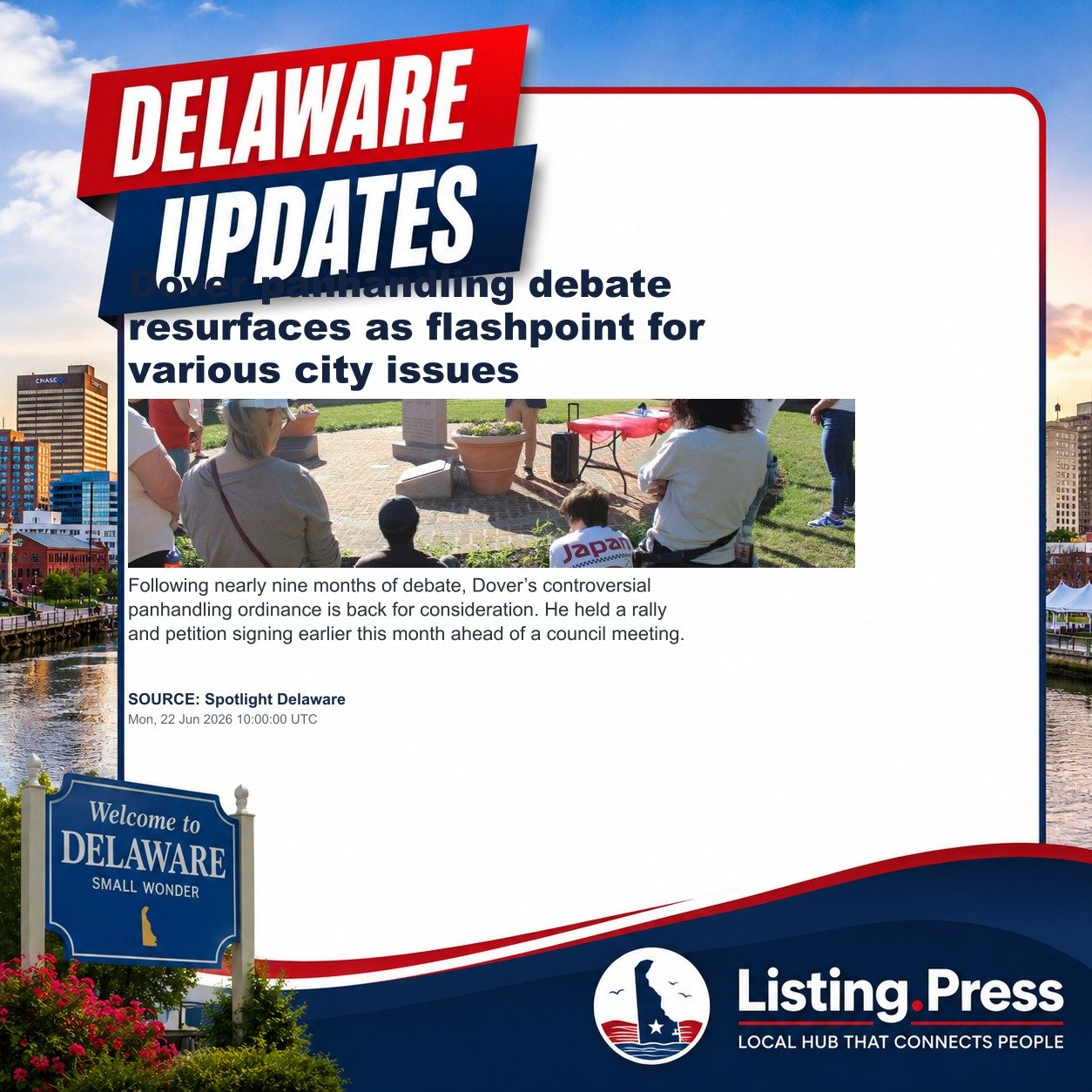 Dover panhandling debate resurfaces as flashpoint for various city issues