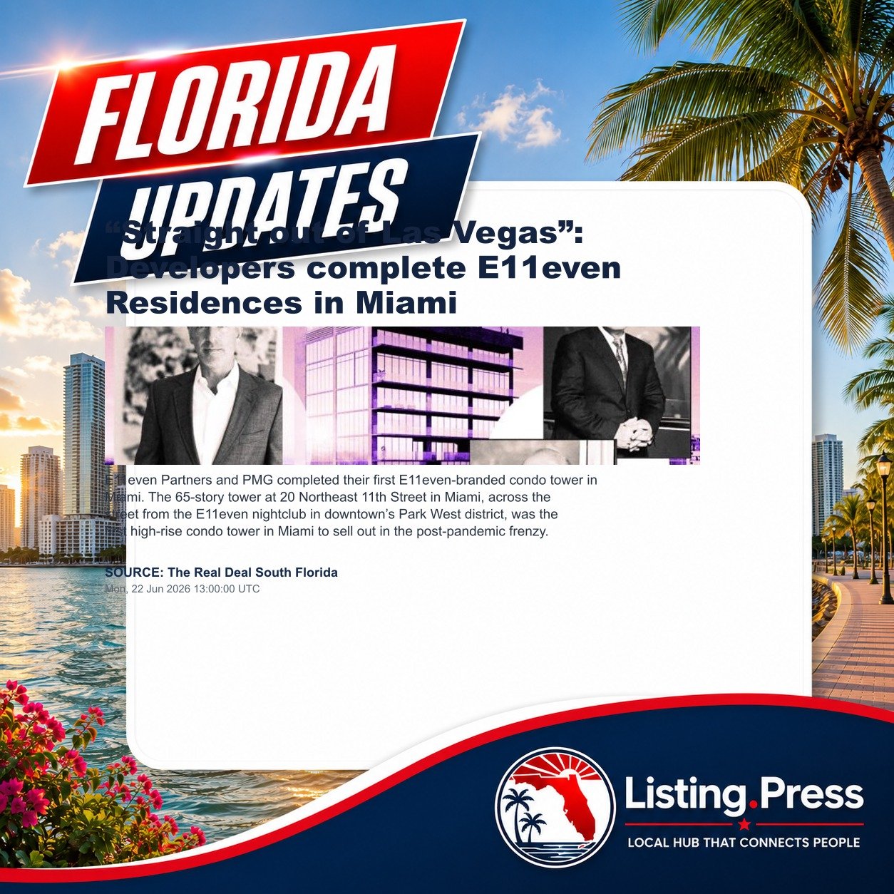 “Straight out of Las Vegas”: Developers complete E11even Residences in Miami