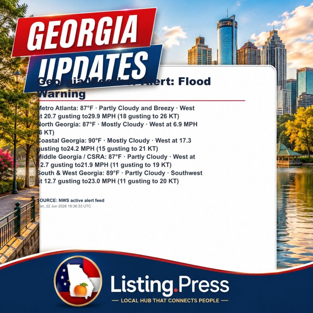 Georgia Weather Alert: Flood Warning
